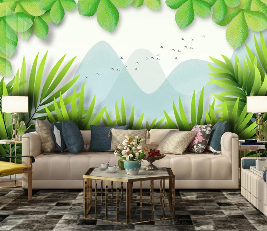 3D Leaf Grass WG1283 Wall Murals