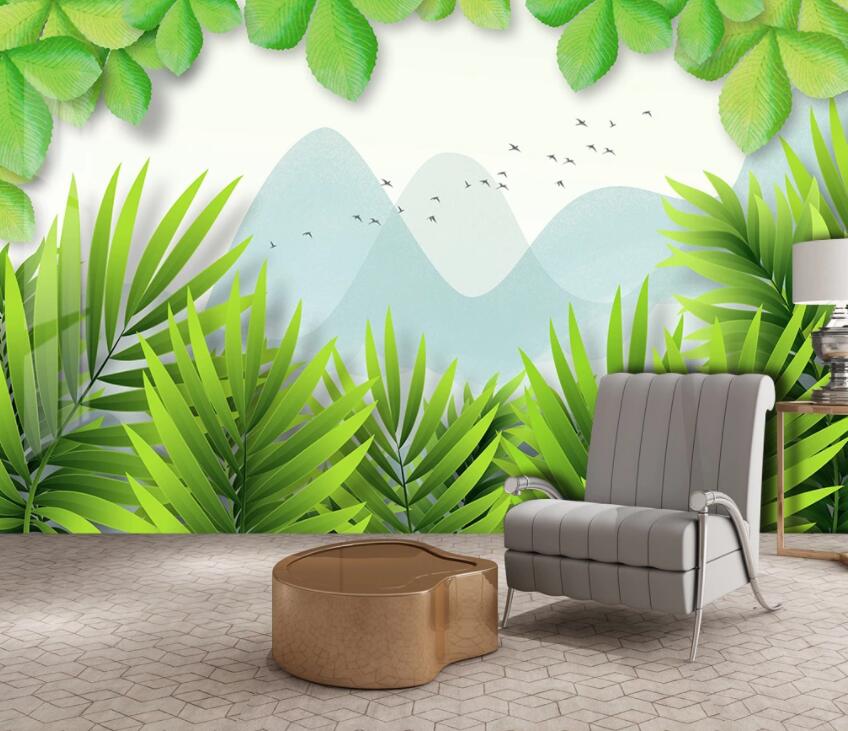 3D Leaf Grass WG1283 Wall Murals