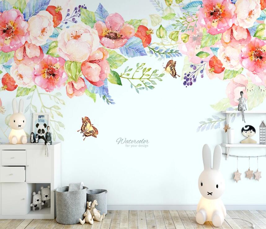 3D Colored Flowers WC37 Wall Murals Wallpaper AJ Wallpaper 2 