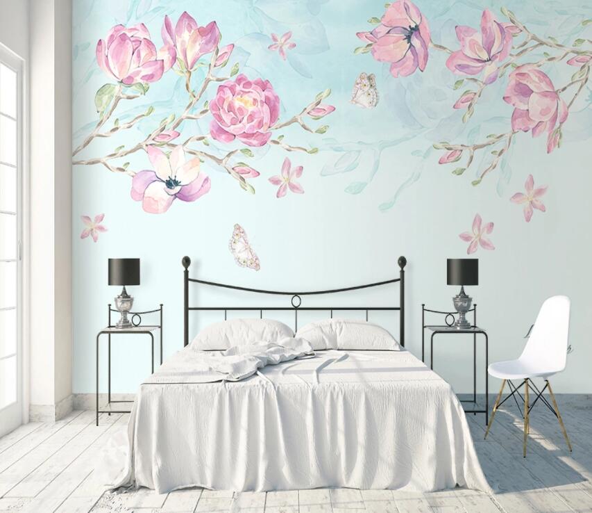 3D Rose Butterfly WG928 Wall Murals