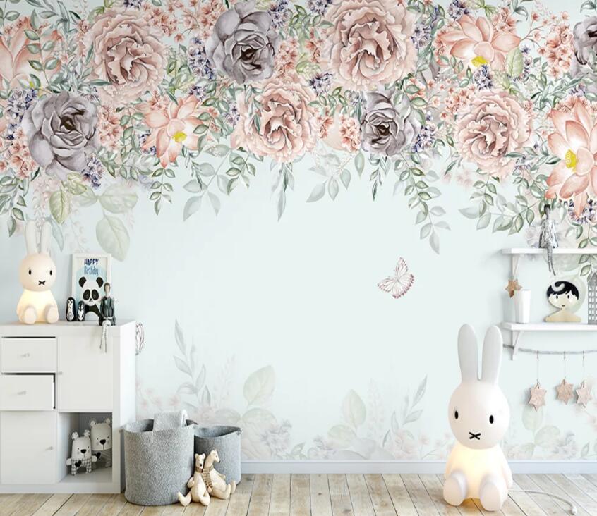 3D Vine Rose WG926 Wall Murals