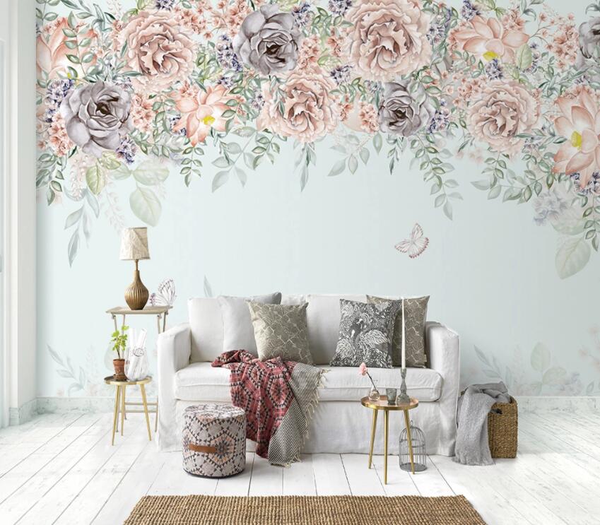 3D Vine Rose WG926 Wall Murals