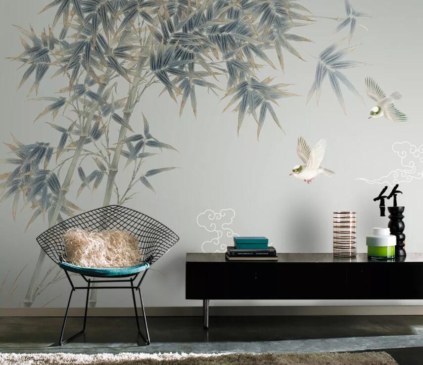 3D Bamboo Bird WG925 Wall Murals