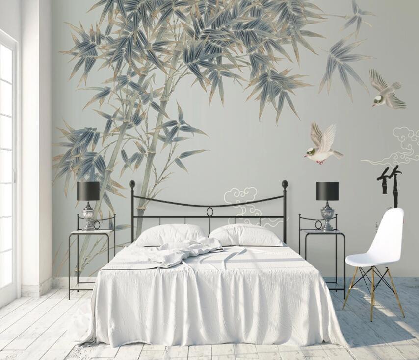 3D Bamboo Bird WG925 Wall Murals