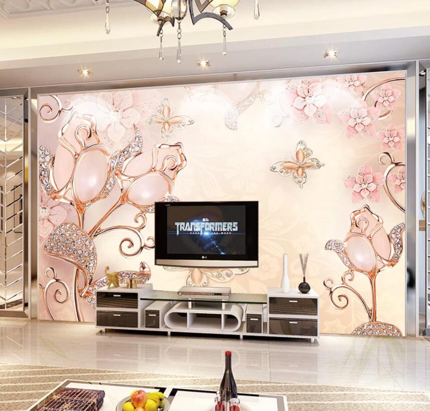 3D Pink Butterfly WG609 Wall Murals