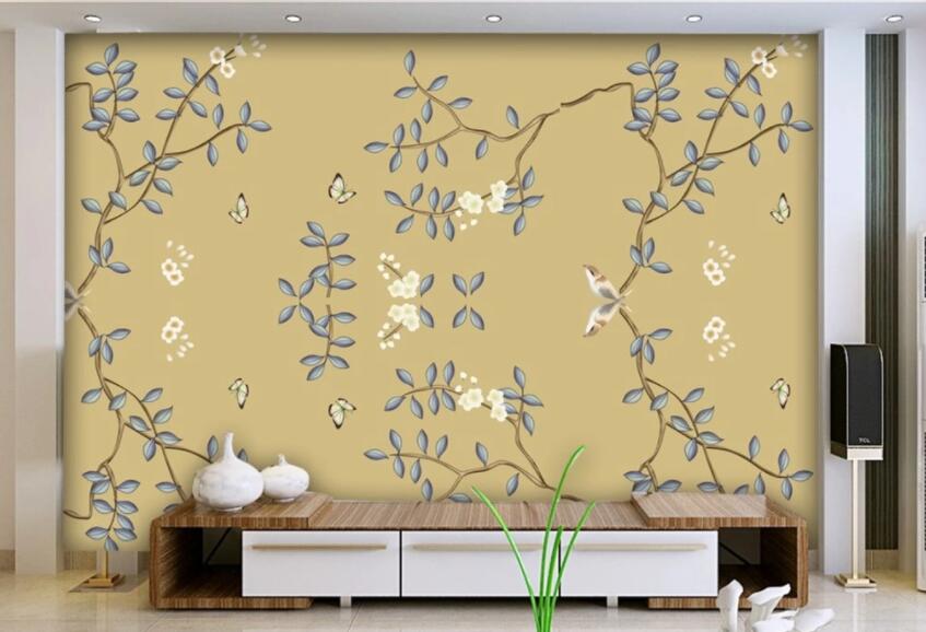 3D Leaf Butterfly WG488 Wall Murals