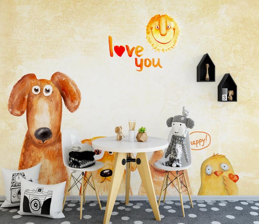 3D Puppy WC66 Wall Murals Wallpaper AJ Wallpaper 2 