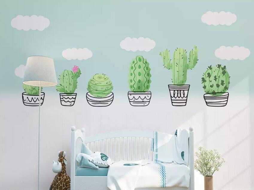 3D Green Plant WC03 Wall Murals Wallpaper AJ Wallpaper 2 