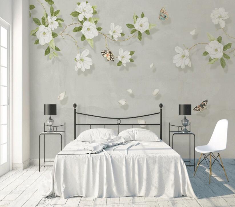 3D Flower Butterfly WC64 Wall Murals Wallpaper AJ Wallpaper 2 