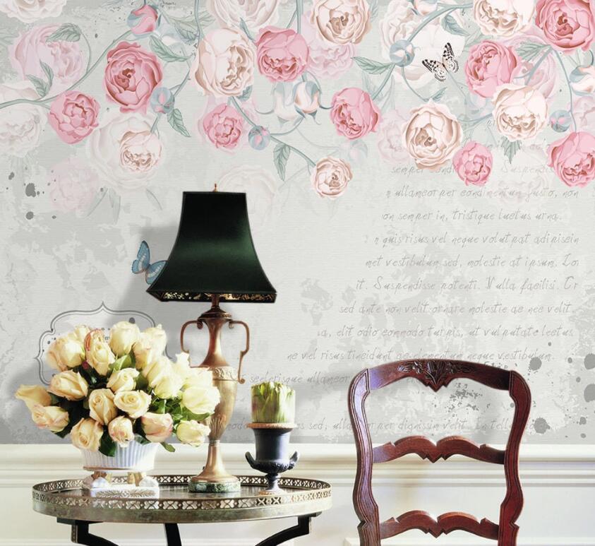 3D Pink Rose 641 Wall Murals Wallpaper AJ Wallpaper 2 