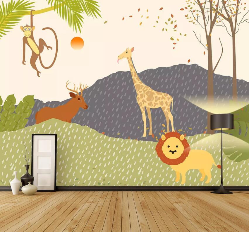 3D Cute Animal 591 Wall Murals Wallpaper AJ Wallpaper 2 