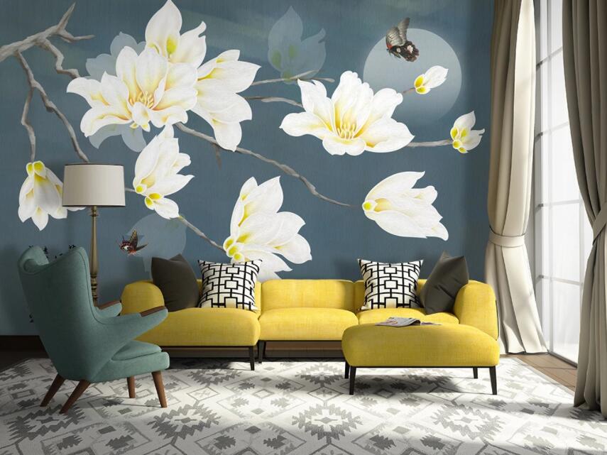 3D Lily Butterfly WG746 Wall Murals