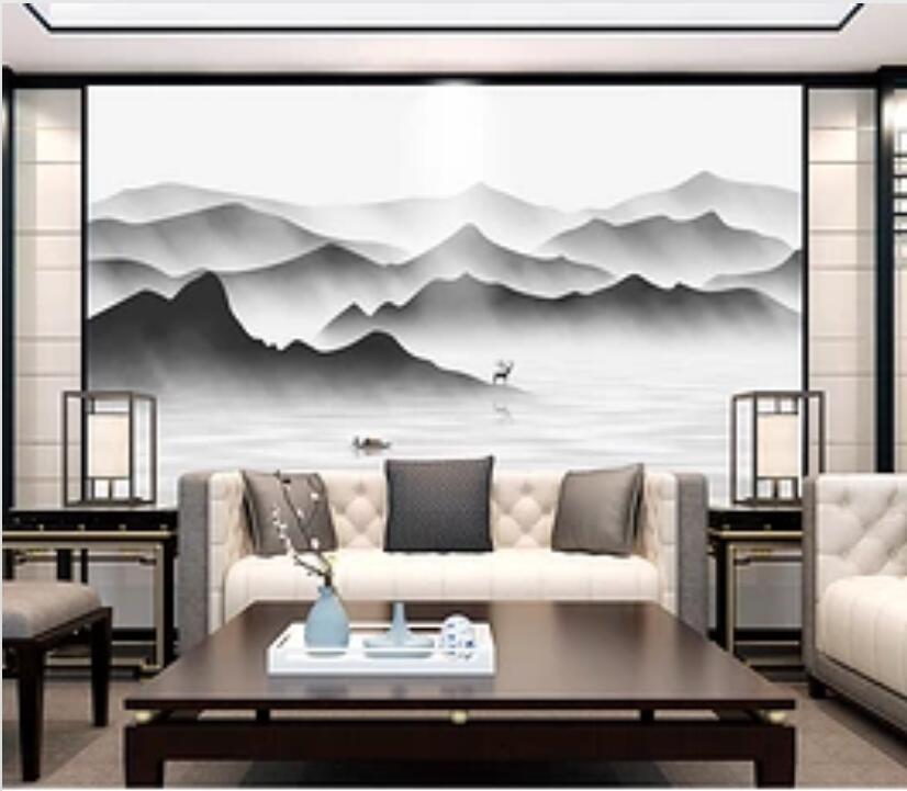 3D Wave Mountain WG1115 Wall Murals