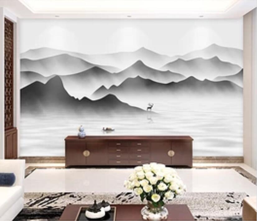 3D Wave Mountain WG1115 Wall Murals