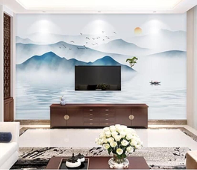 3D Lake Water Bird WG944 Wall Murals