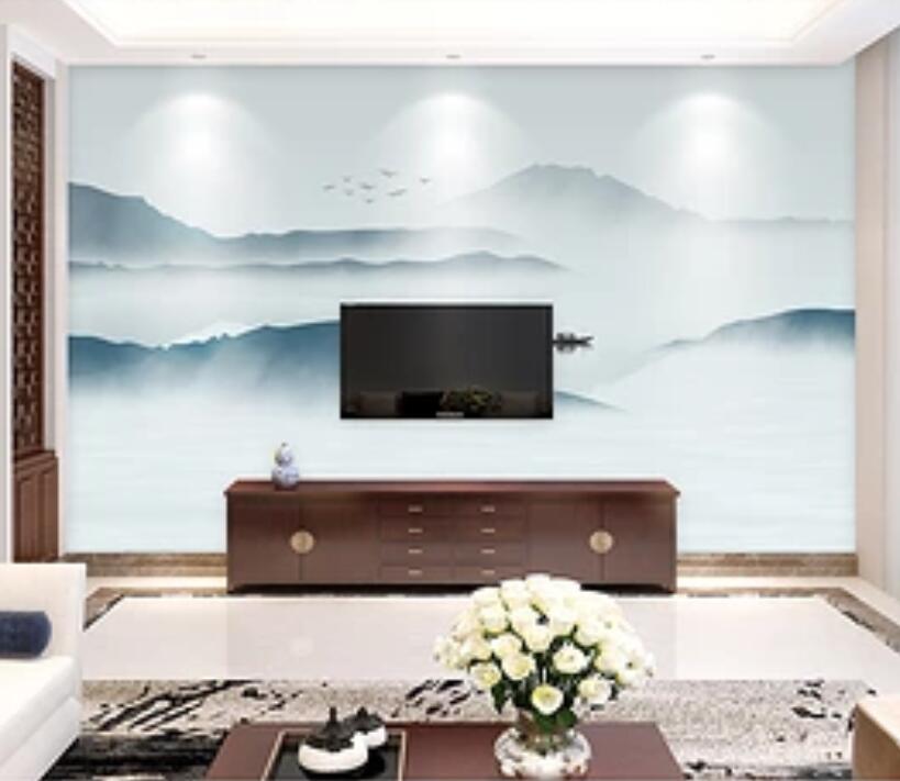 3D Mountain Fog WG882 Wall Murals