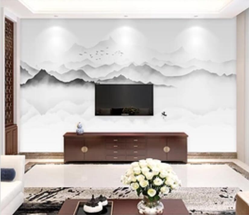 3D Cloud Mountain WG858 Wall Murals