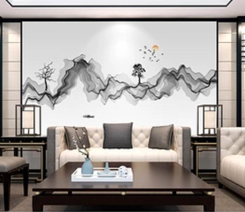 3D Mountain Sun WG837 Wall Murals