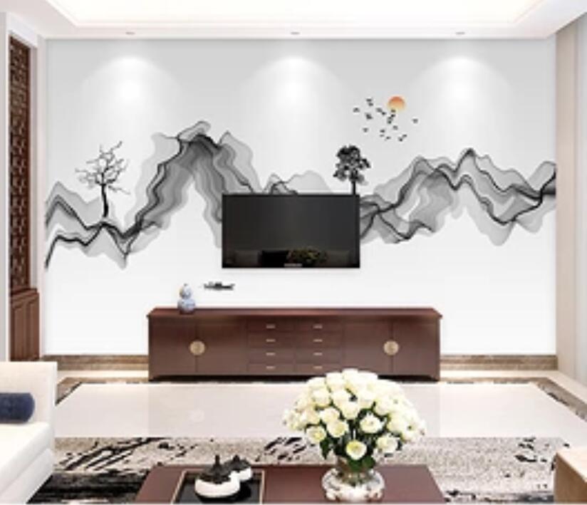 3D Mountain Sun WG837 Wall Murals