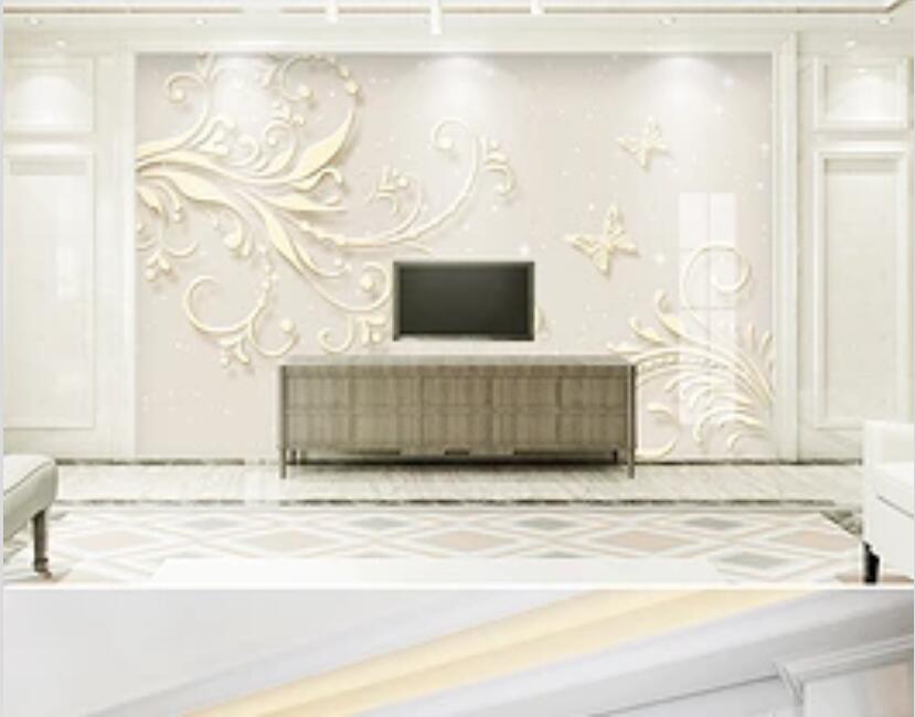 3D Gold Butterfly WG804 Wall Murals