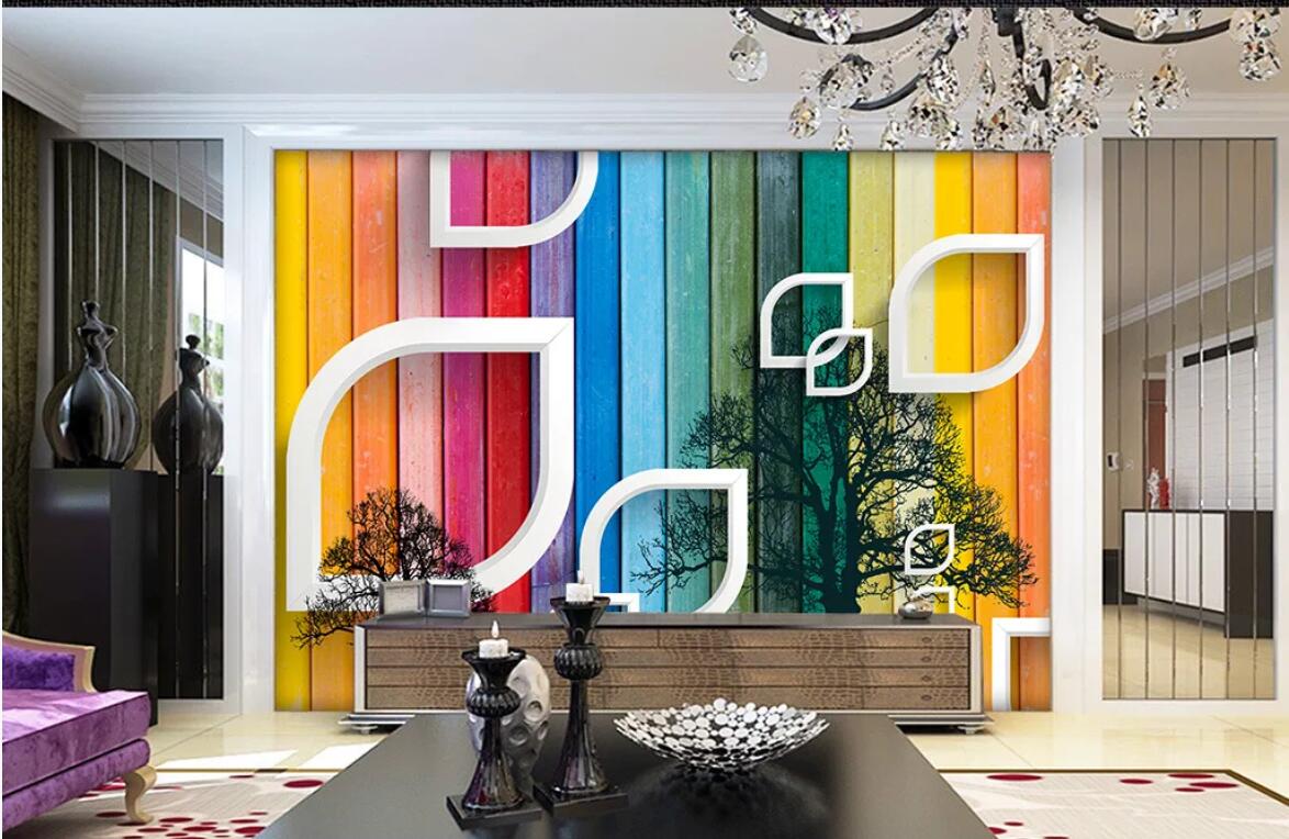 3D Rainbow Color WG496 Wall Murals