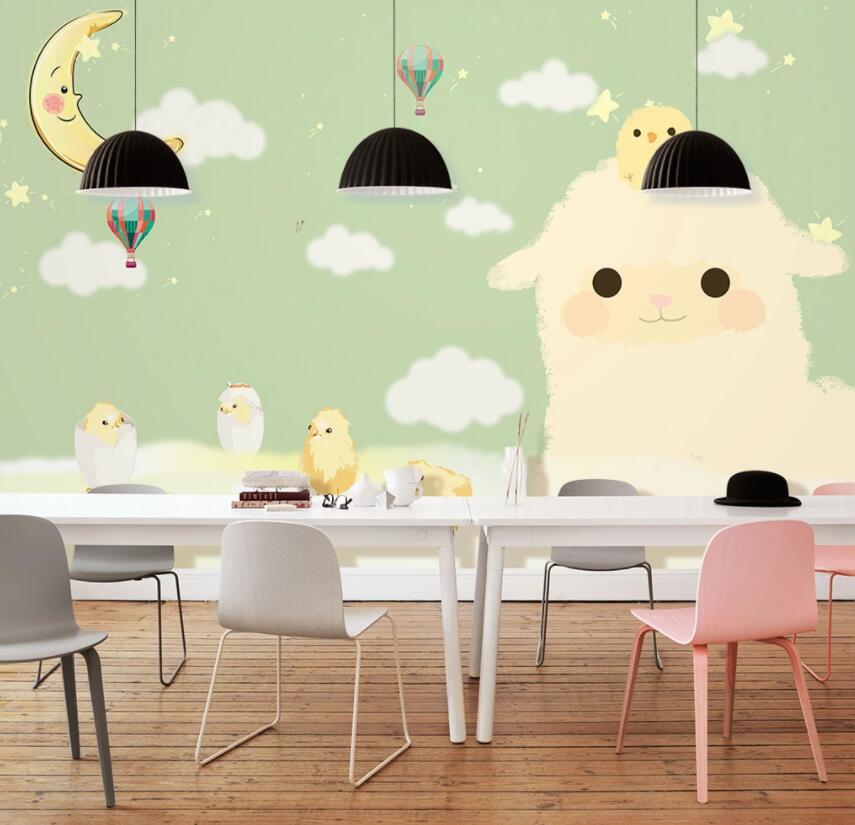 3D Cute White Clouds 420 Wall Murals Wallpaper AJ Wallpaper 2 