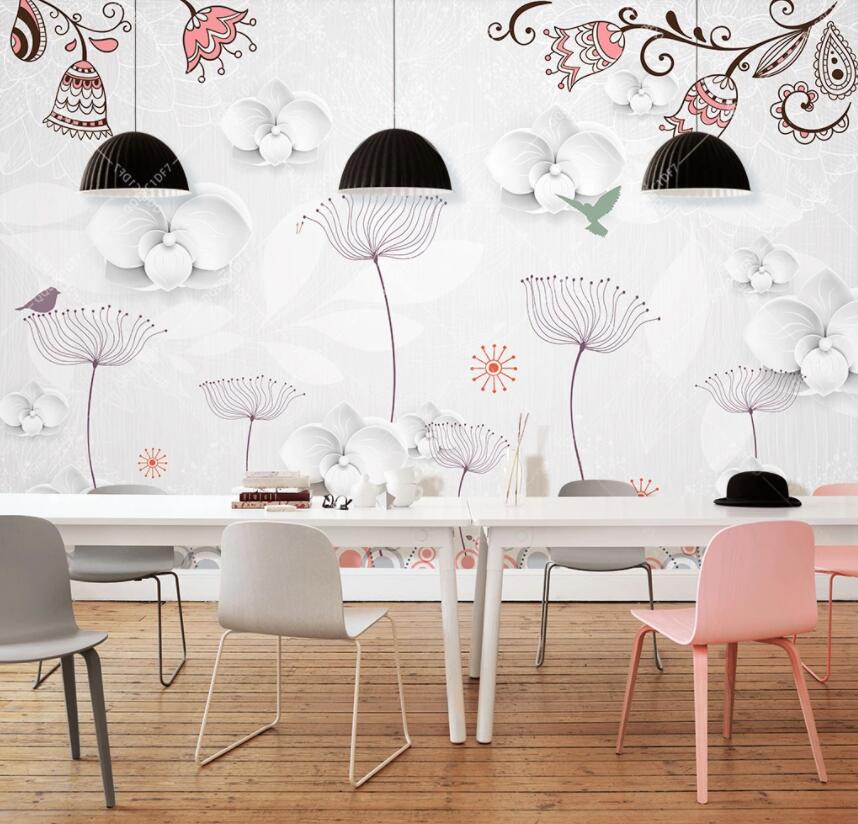 3D Flower Pattern WG730 Wall Murals