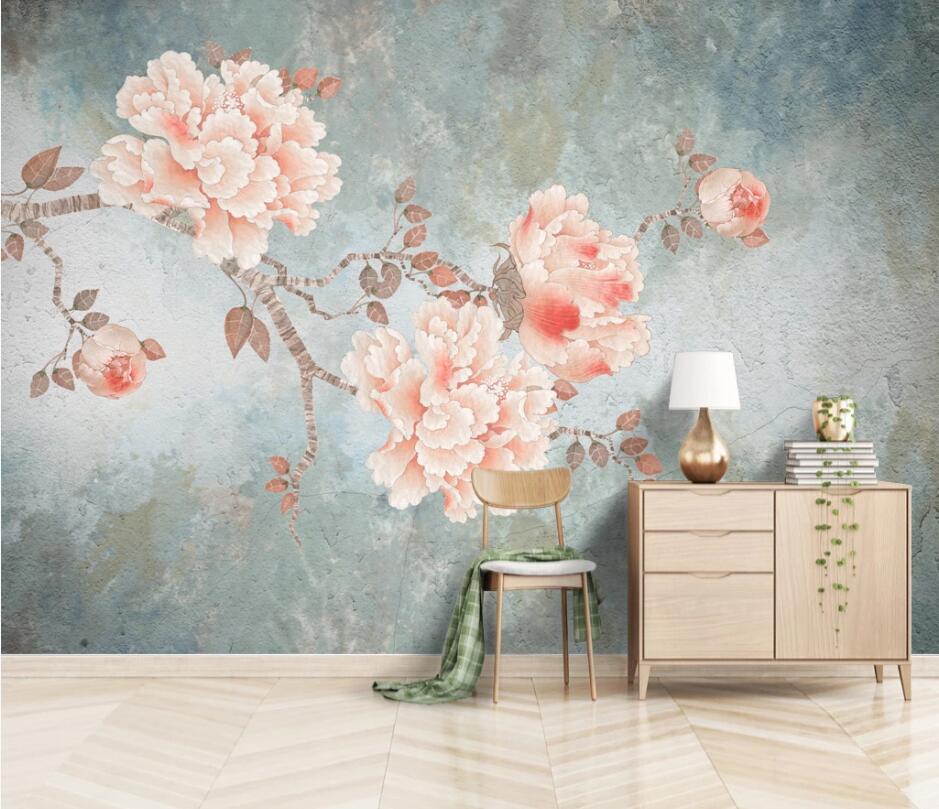 3D Pink Peony WG1019 Wall Murals