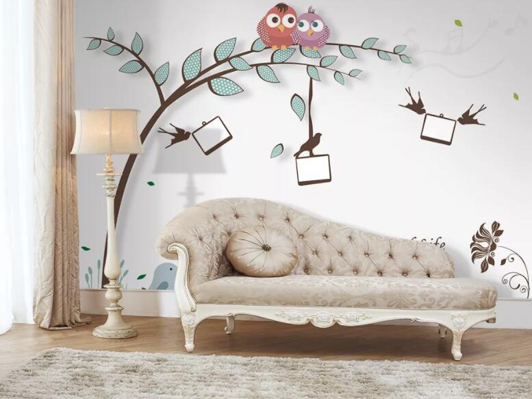 3D Branch Bird 280 Wall Murals Wallpaper AJ Wallpaper 2 