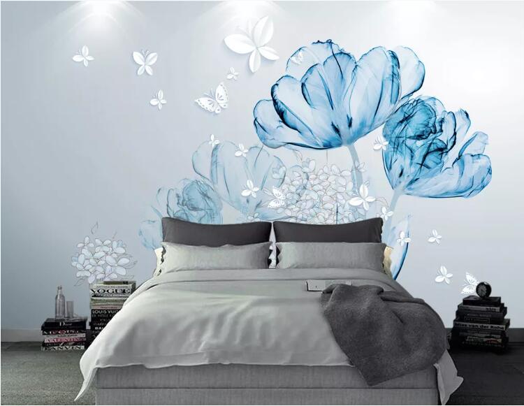 3D Blue Transparent WG902 Wall Murals