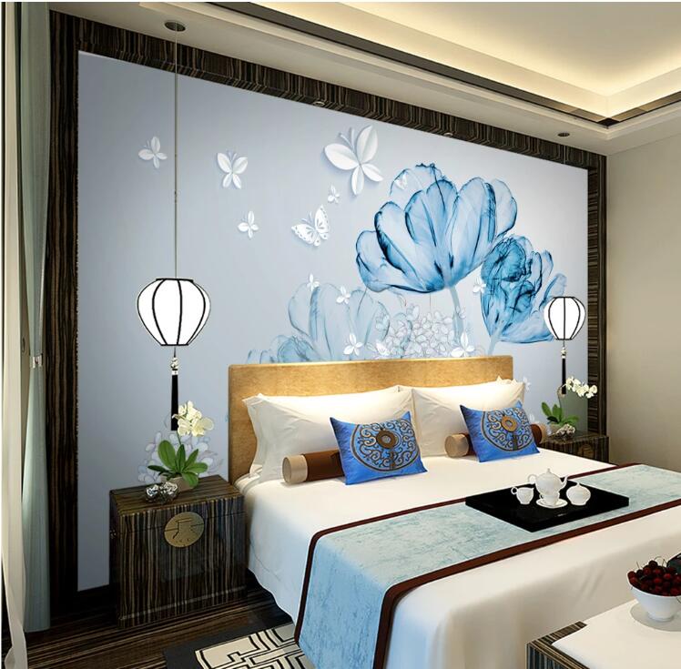 3D Blue Transparent WG902 Wall Murals