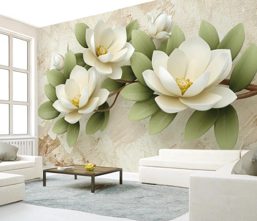 3D Green Leaf WC2631 Wall Murals