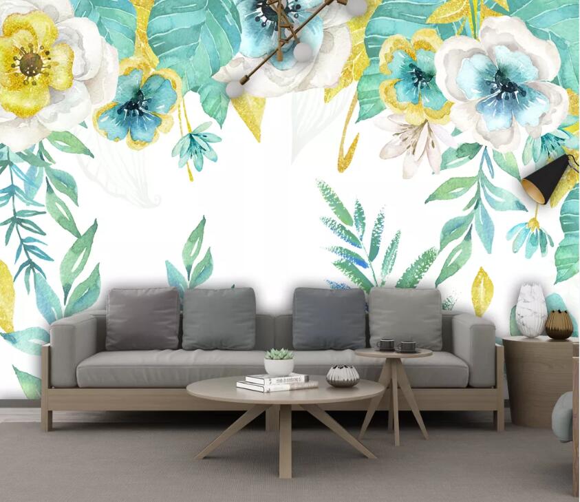 3D Paint Flowers WC2590 Wall Murals