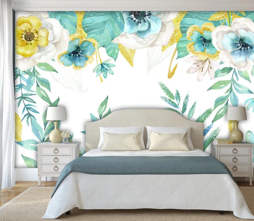 3D Paint Flowers WC2590 Wall Murals