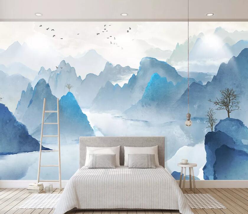 3D Gradient Blue WC2540 Wall Murals