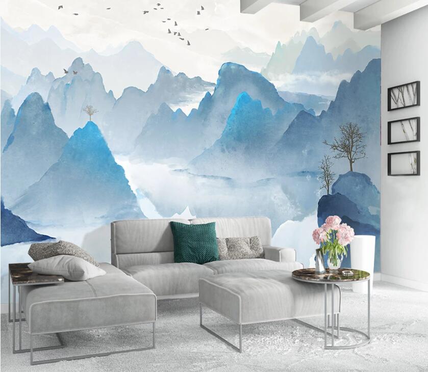 3D Gradient Blue WC2540 Wall Murals