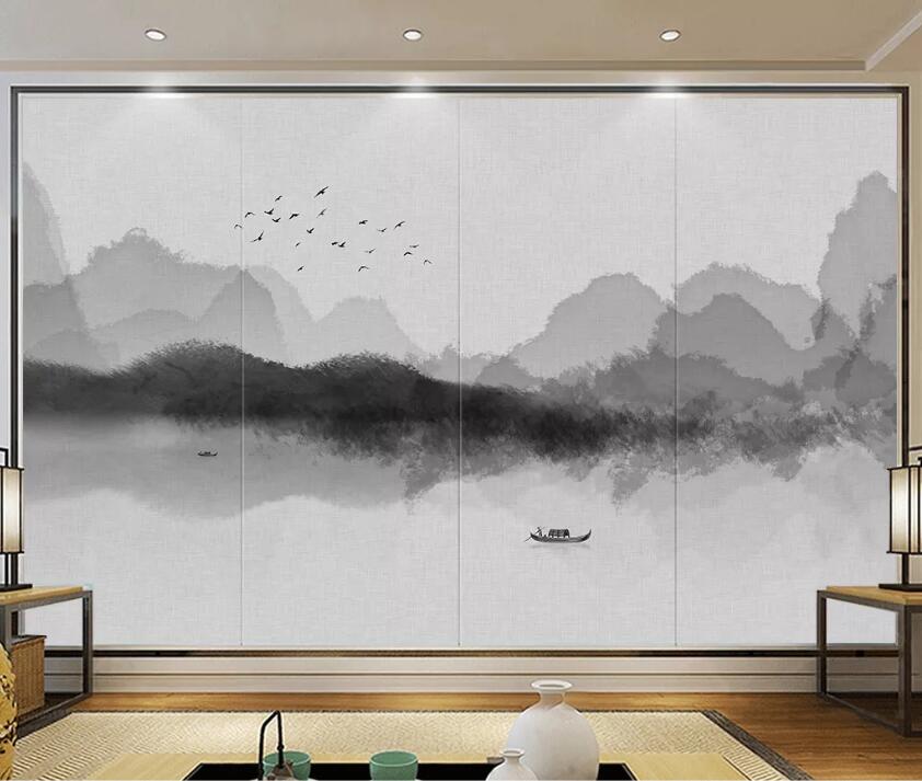 3D Cloud Mountain WC2495 Wall Murals