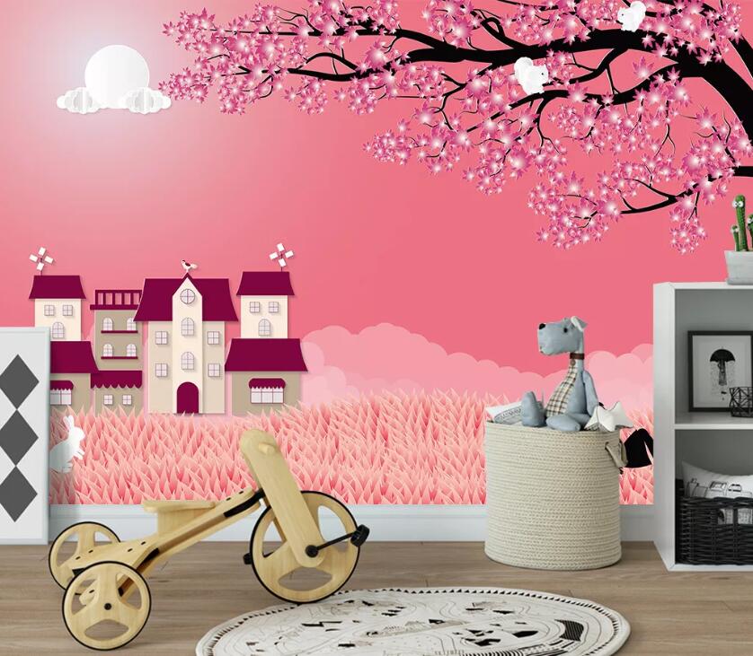 3D Villa Rabbit WC2482 Wall Murals