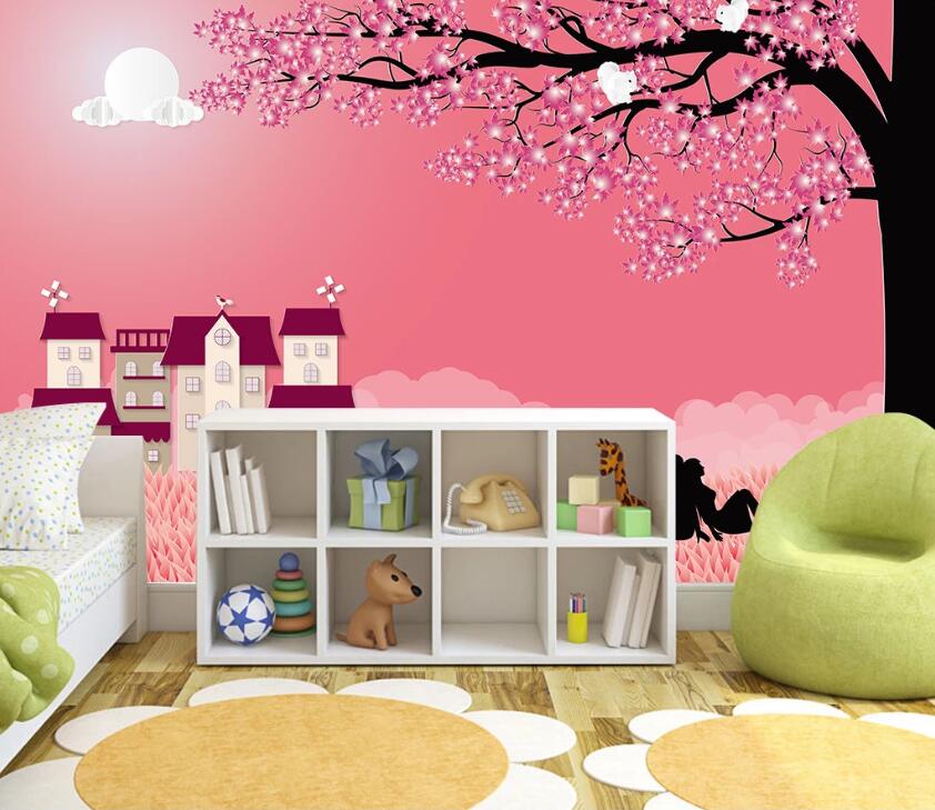 3D Villa Rabbit WC2482 Wall Murals