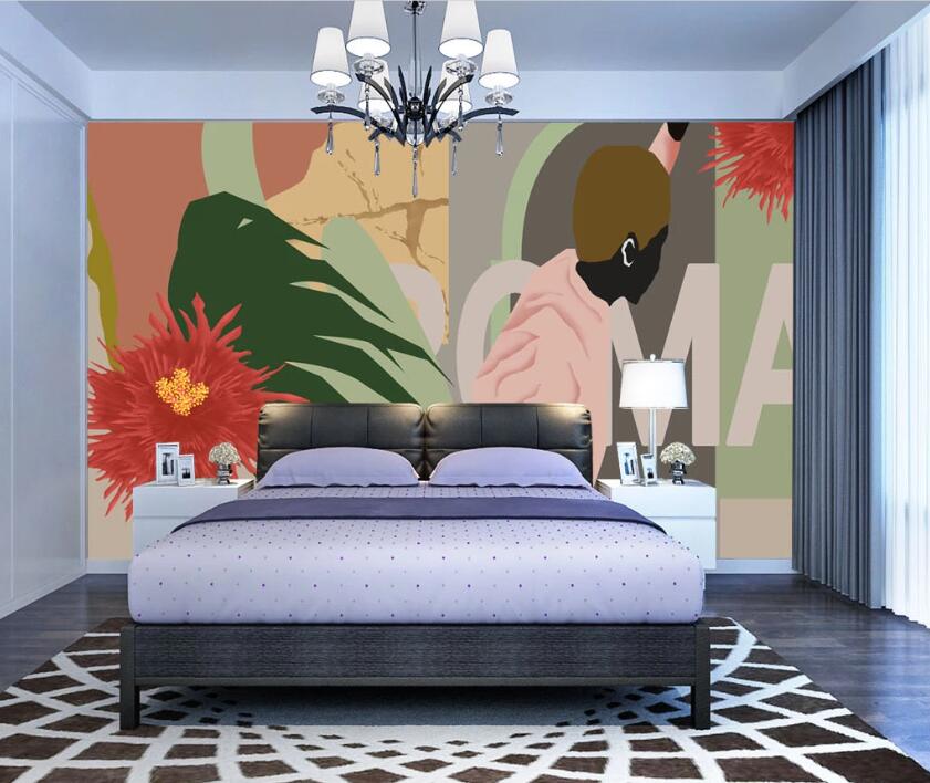 3D Man Flower WC2402 Wall Murals