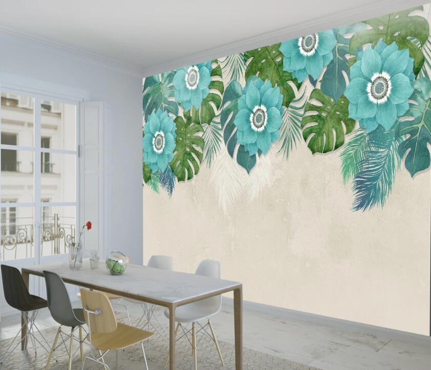 3D Blue Lotus WC2380 Wall Murals