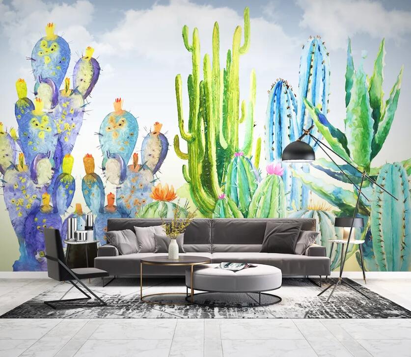 3D Plant Cactus WC2365 Wall Murals