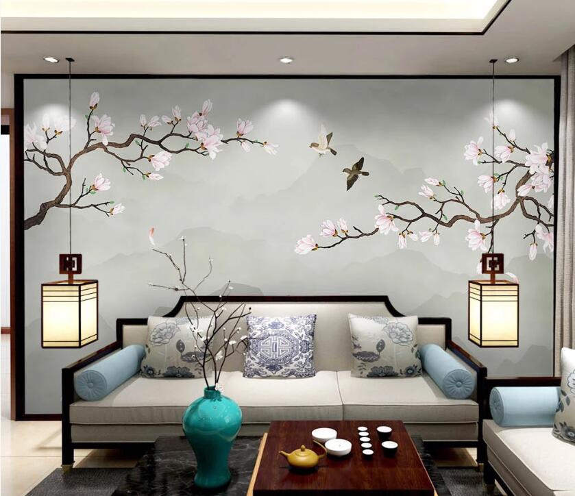 3D Bird Petals WC2363 Wall Murals