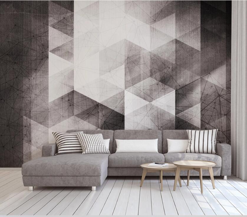 3D Gray Geometry WC21 Wall Murals Wallpaper AJ Wallpaper 2 