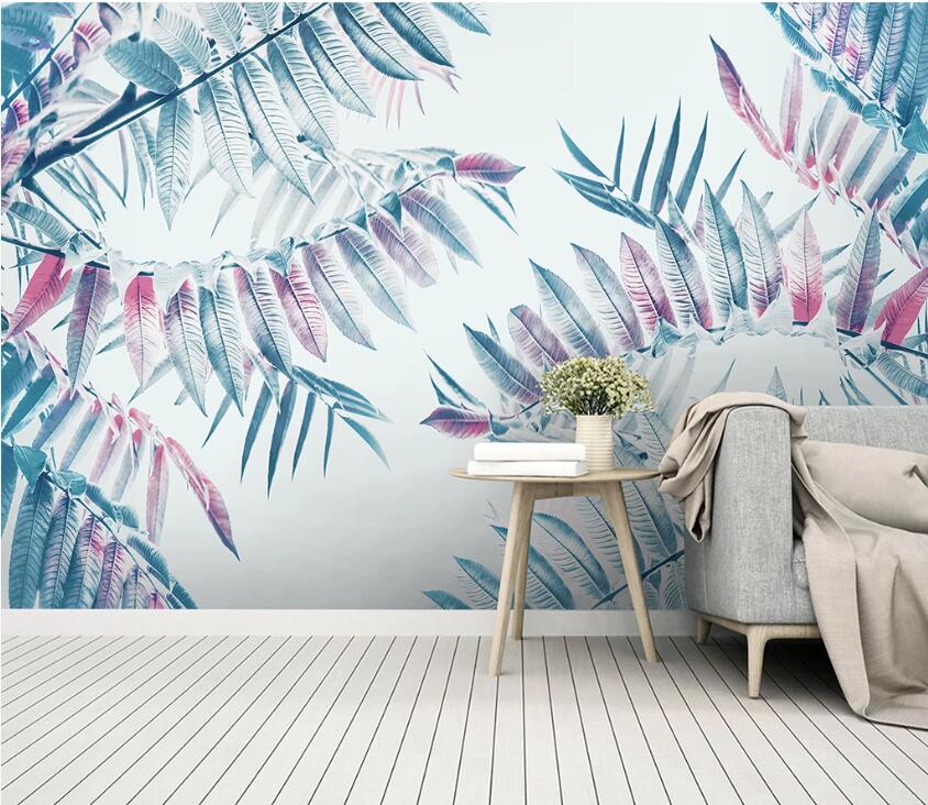 3D Red Leaves WC2317 Wall Murals