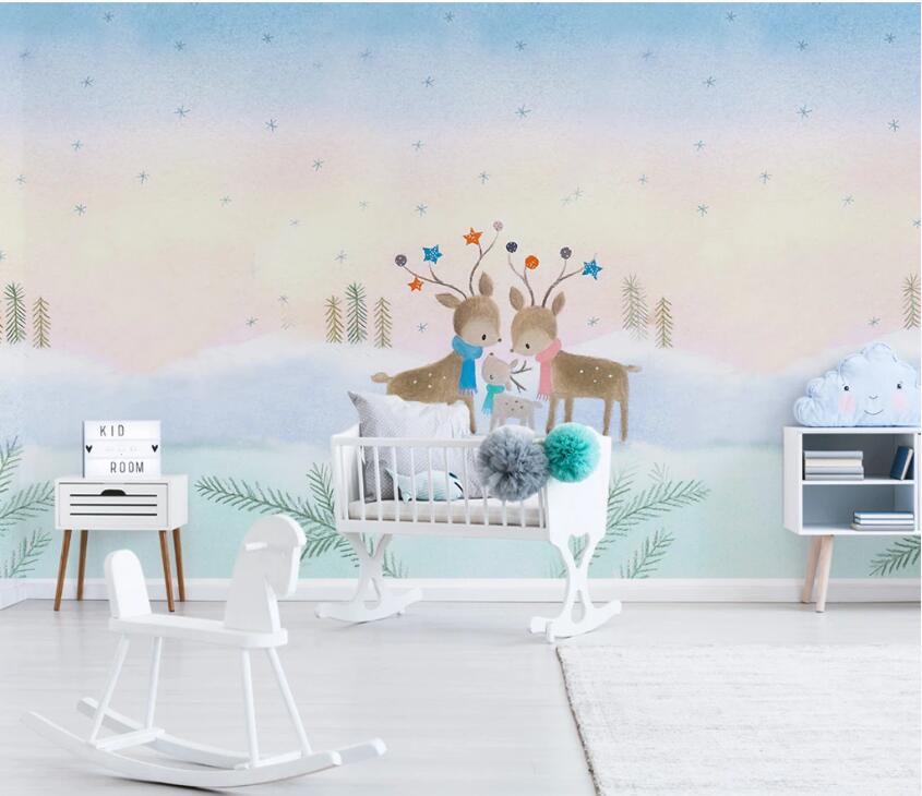 3D Cute Deer WC31 Wall Murals Wallpaper AJ Wallpaper 2 