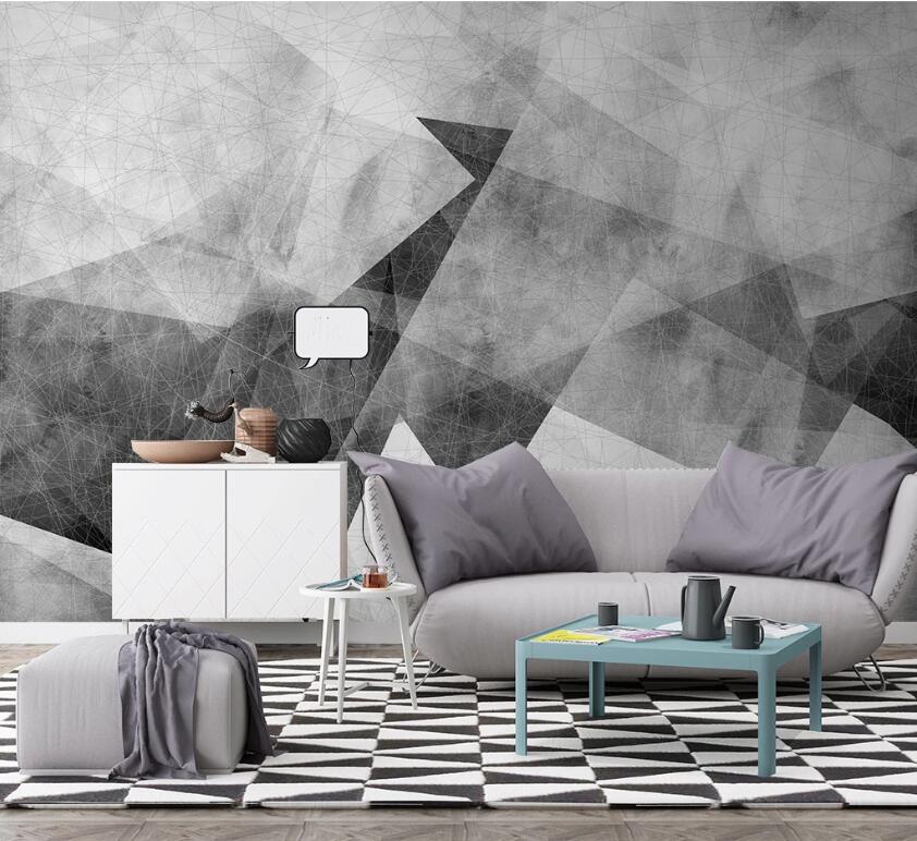 3D Gray Geometry WC27 Wall Murals Wallpaper AJ Wallpaper 2 