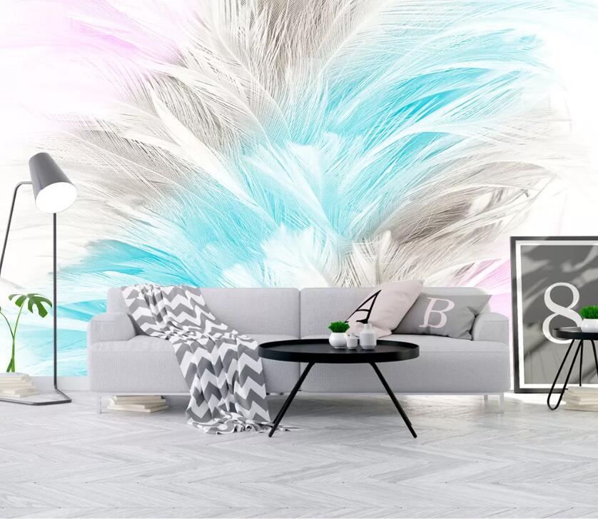 3D Colored Feather WC42 Wall Murals Wallpaper AJ Wallpaper 2 