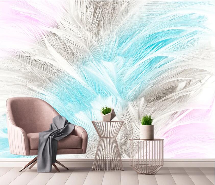 3D Colored Feather WC42 Wall Murals Wallpaper AJ Wallpaper 2 