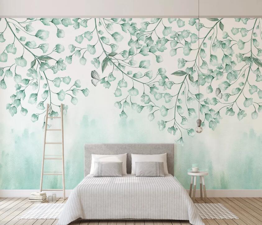 3D Green Leaf WC86 Wall Murals Wallpaper AJ Wallpaper 2 